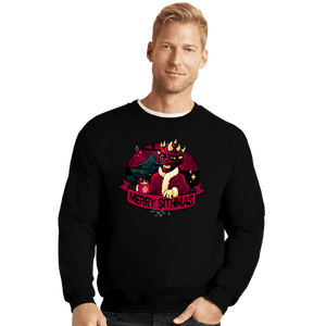 Daily_Deal_Shirts Crewneck Sweater, Unisex / Small / Black Merry Sithmas