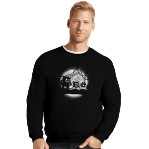 Shirts Crewneck Sweater, Unisex / Small / Black Moonlight Ghost Types