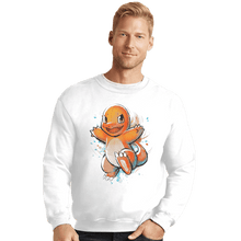 Load image into Gallery viewer, Shirts Crewneck Sweater, Unisex / Small / White Fire Ink
