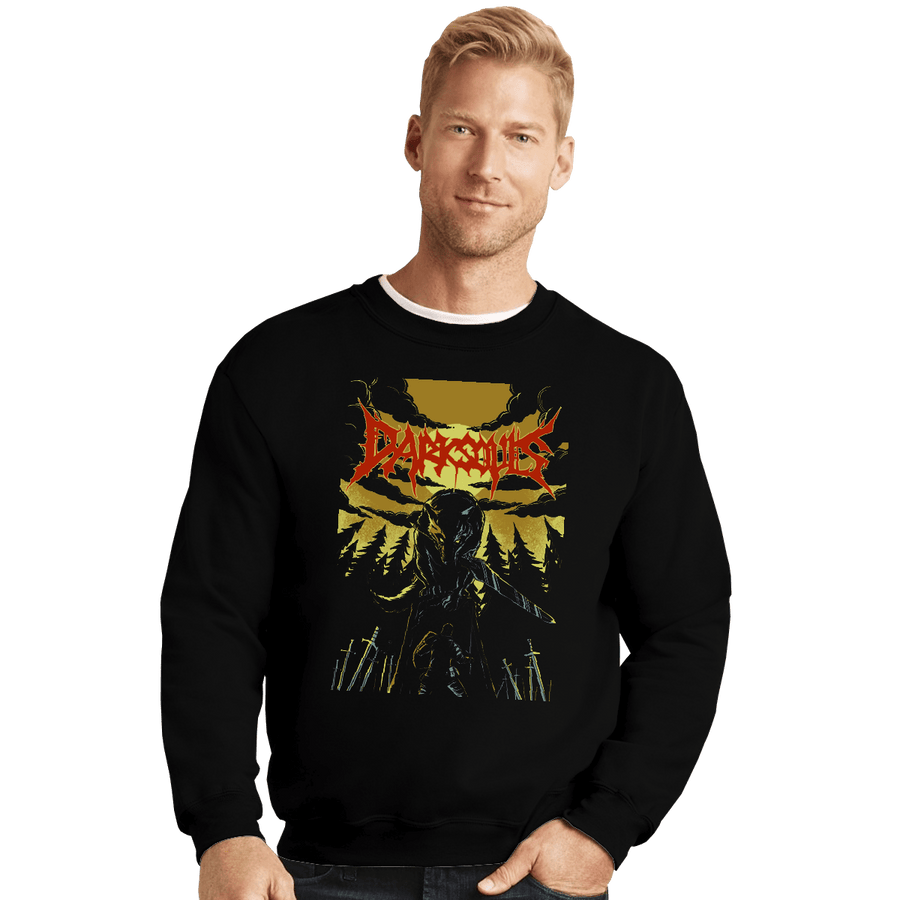Secret_Shirts Crewneck Sweater, Unisex / Small / Black DarkSouls Metal