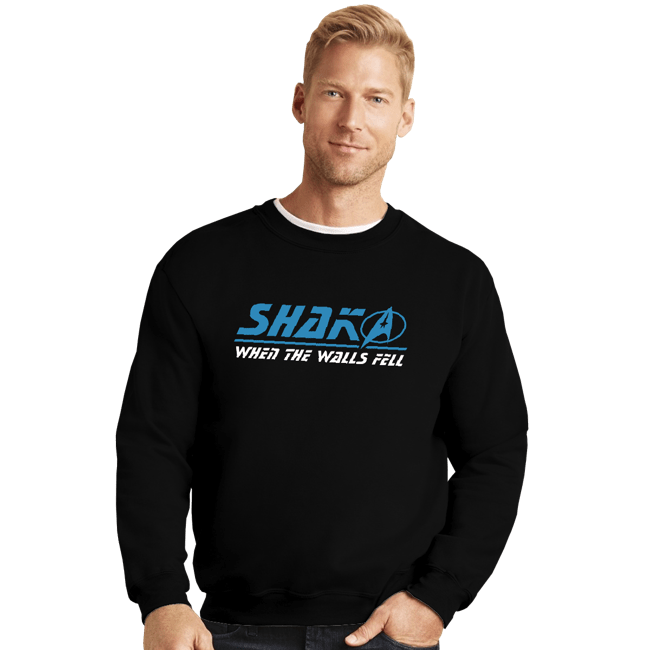 Daily_Deal_Shirts Crewneck Sweater, Unisex / Small / Black Shaka Trek