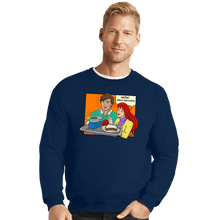 Load image into Gallery viewer, Daily_Deal_Shirts Crewneck Sweater, Unisex / Small / Navy Great Reflexes

