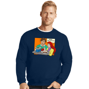 Daily_Deal_Shirts Crewneck Sweater, Unisex / Small / Navy Great Reflexes