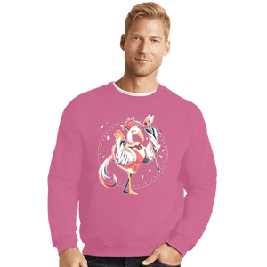 Daily_Deal_Shirts Crewneck Sweater, Unisex / Small / Azalea Captor Bird