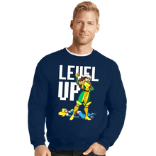 Load image into Gallery viewer, Daily_Deal_Shirts Crewneck Sweater, Unisex / Small / Navy Rogue Level Up
