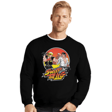 Load image into Gallery viewer, Shirts Crewneck Sweater, Unisex / Small / Black Sweep The Leg
