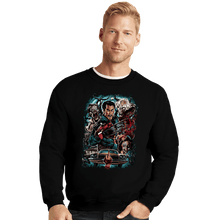 Load image into Gallery viewer, Daily_Deal_Shirts Crewneck Sweater, Unisex / Small / Black Kicking The Devil

