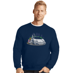 Shirts Crewneck Sweater, Unisex / Small / Navy Troy Wolf