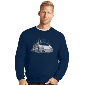 Shirts Crewneck Sweater, Unisex / Small / Navy Troy Wolf