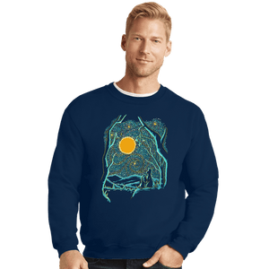 Shirts Crewneck Sweater, Unisex / Small / Navy Starry Dogs