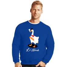 Load image into Gallery viewer, Secret_Shirts Crewneck Sweater, Unisex / Small / Royal Blue Le Honk
