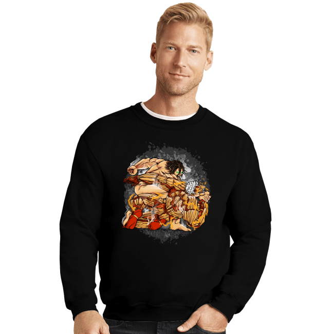 Secret_Shirts Crewneck Sweater, Unisex / Small / Black Punch Of The Titan