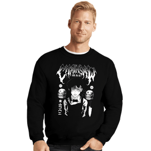 Daily_Deal_Shirts Crewneck Sweater, Unisex / Small / Black Kobeni Metal