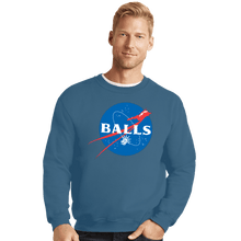 Load image into Gallery viewer, Secret_Shirts Crewneck Sweater, Unisex / Small / Indigo Blue Balls
