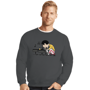 Shirts Crewneck Sweater, Unisex / Small / Charcoal Queenuts