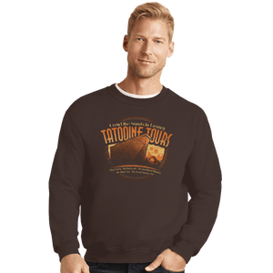 Shirts Crewneck Sweater, Unisex / Small / Dark Chocolate Tatooine Tours