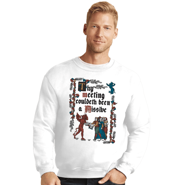 Daily_Deal_Shirts Crewneck Sweater, Unisex / Small / White Illuminated Email