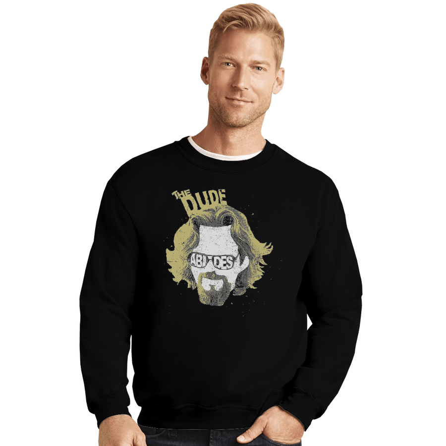 Shirts Crewneck Sweater, Unisex / Small / Black The Dude Abides