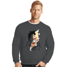 Load image into Gallery viewer, Daily_Deal_Shirts Crewneck Sweater, Unisex / Small / Charcoal Power God Of Sun
