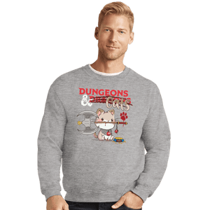 Shirts Crewneck Sweater, Unisex / Small / Sports Grey Dungeons And Cats