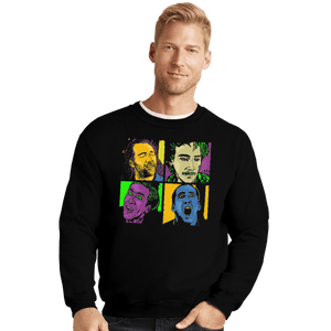 Shirts Crewneck Sweater, Unisex / Small / Black Pop Cage