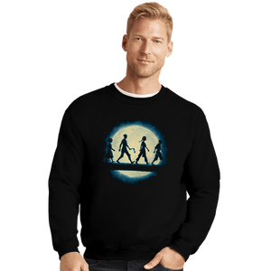 Daily_Deal_Shirts Crewneck Sweater, Unisex / Small / Black Night Benders