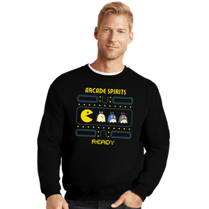 Shirts Crewneck Sweater, Unisex / Small / Black Natural Arcade Spirits