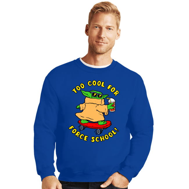 Secret_Shirts Crewneck Sweater, Unisex / Small / Royal Blue Too Cool