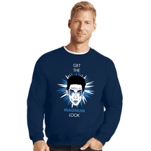 Load image into Gallery viewer, Shirts Crewneck Sweater, Unisex / Small / Navy Get The Magnum Look
