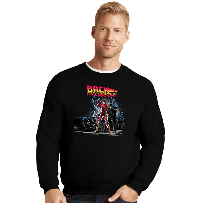 Secret_Shirts Crewneck Sweater, Unisex / Small / Black Back To Flashpoint