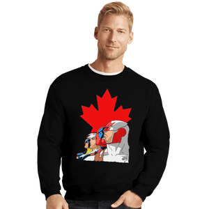 Shirts Crewneck Sweater, Unisex / Small / Black Captain Canuck And Team Canada