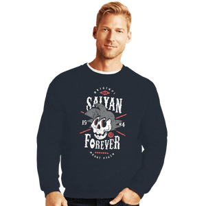 Shirts Crewneck Sweater, Unisex / Small / Dark Heather Saiyan Forever