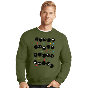 Shirts Crewneck Sweater, Unisex / Small / Military Green The Black Sprites