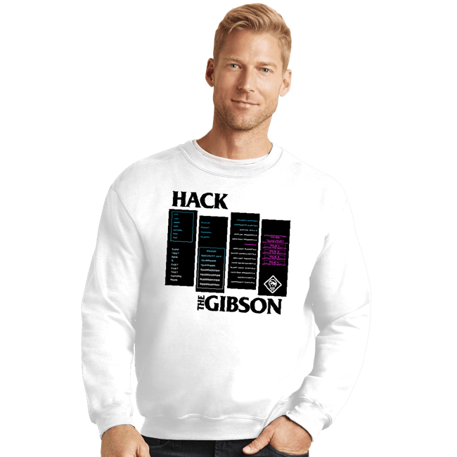 Secret_Shirts Crewneck Sweater, Unisex / Small / White Hackers The Gibson