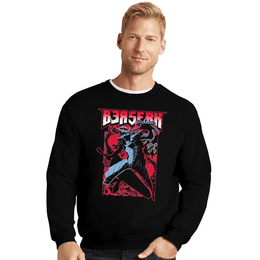 Shirts Crewneck Sweater, Unisex / Small / Black Berserker Guts