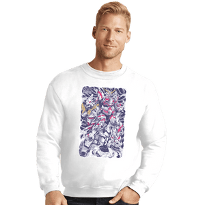 Shirts Crewneck Sweater, Unisex / Small / White Unicorn Gundam