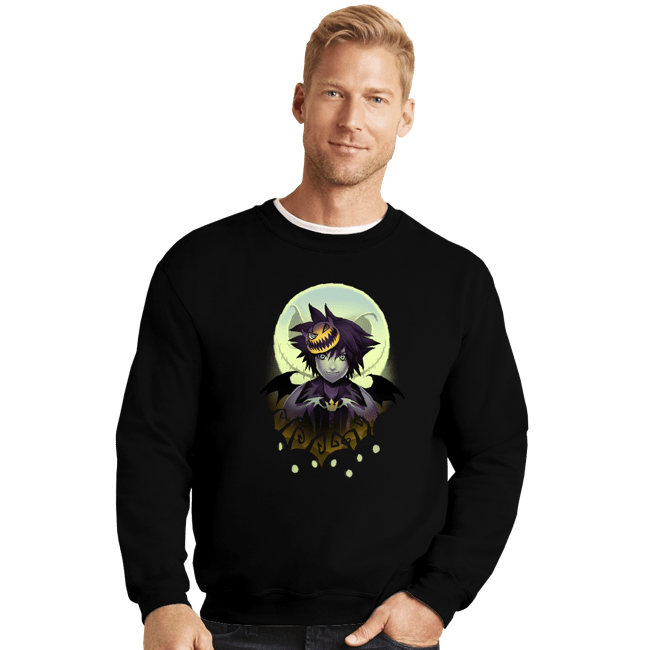 Daily_Deal_Shirts Crewneck Sweater, Unisex / Small / Black Dark Kingdom