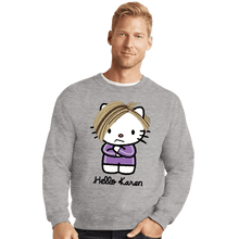 Load image into Gallery viewer, Secret_Shirts Crewneck Sweater, Unisex / Small / Sports Grey Karen Kitty
