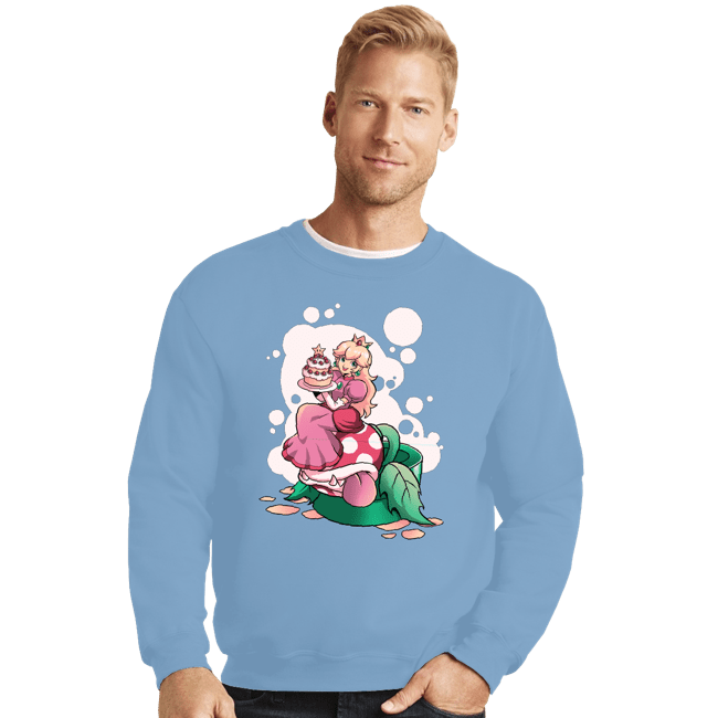Shirts Crewneck Sweater, Unisex / Small / Powder Blue Princess Peach