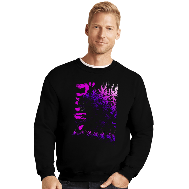 Secret_Shirts Crewneck Sweater, Unisex / Small / Black Millenium Godzilla