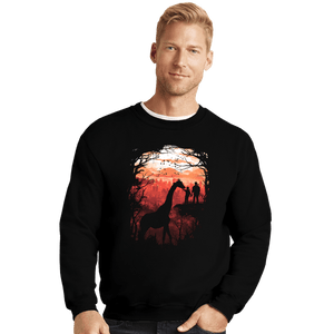 Daily_Deal_Shirts Crewneck Sweater, Unisex / Small / Black The Last Sunset
