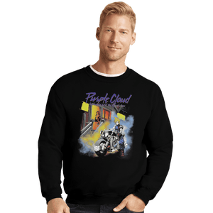 Shirts Crewneck Sweater, Unisex / Small / Black Purple Cloud