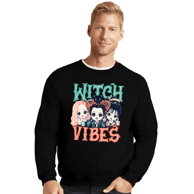 Secret_Shirts Crewneck Sweater, Unisex / Small / Black Witchy Vibes