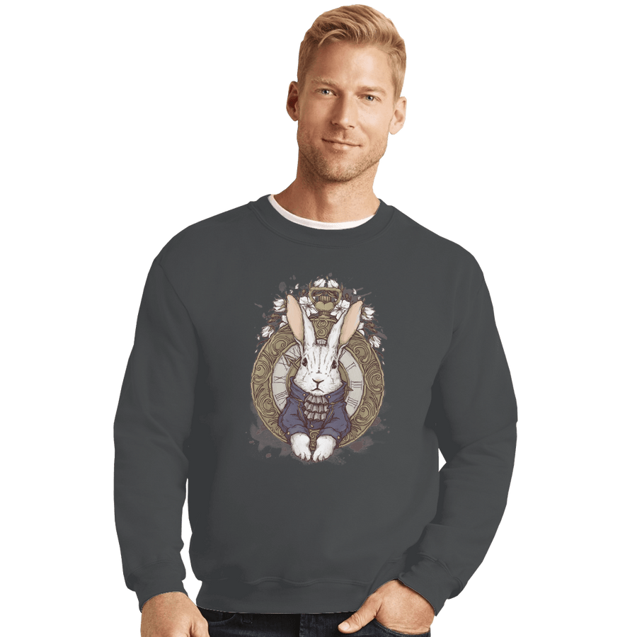 Shirts Crewneck Sweater, Unisex / Small / Charcoal The White Rabbit