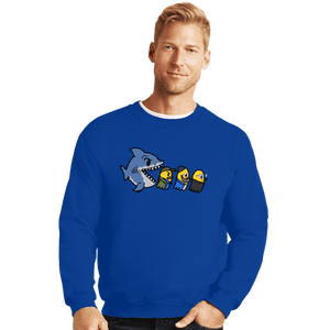 Daily_Deal_Shirts Crewneck Sweater, Unisex / Small / Royal Blue Jawsman