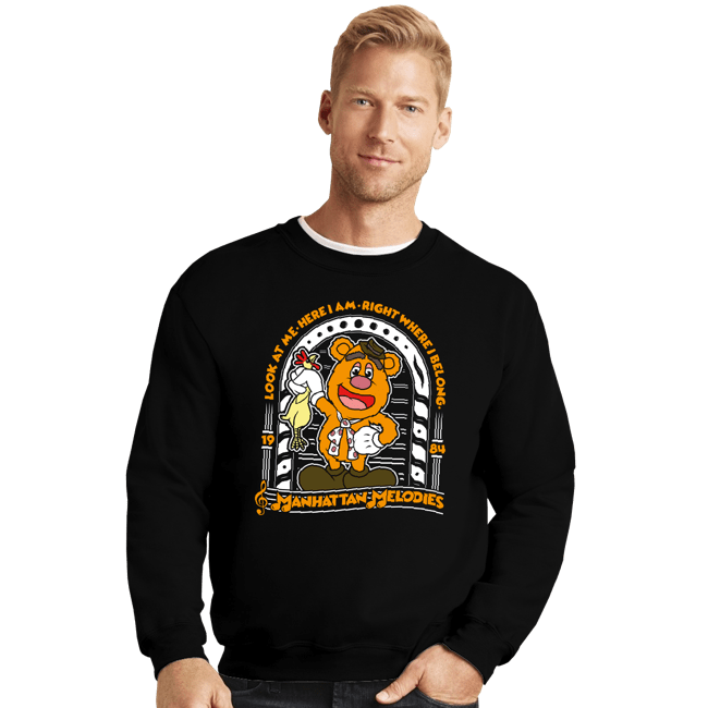 Shirts Crewneck Sweater, Unisex / Small / Black Fozzie Melodies