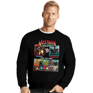 Daily_Deal_Shirts Crewneck Sweater, Unisex / Small / Black Nostalgia Legends