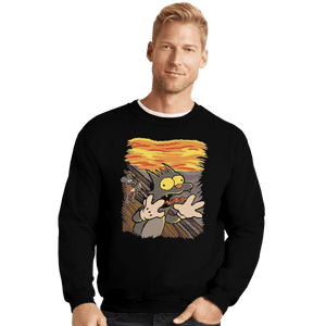 Shirts Crewneck Sweater, Unisex / Small / Black Scratchy's Scream