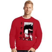 Load image into Gallery viewer, Shirts Crewneck Sweater, Unisex / Small / Red Neo Tokyo
