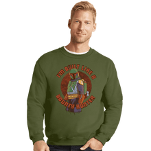 Load image into Gallery viewer, Secret_Shirts Crewneck Sweater, Unisex / Small / Military Green Built Like A BountyHunter
